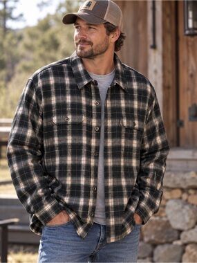 Tailor Vintage Men's Sherpa Lined Plaid Flannel XXL